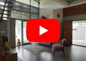 Contemporary house design Kerala with brick jali Faseel Residence Puthukkode