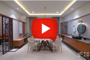 Modern home interior renovation in Calicut featuring sleek finishes and natural lighting
