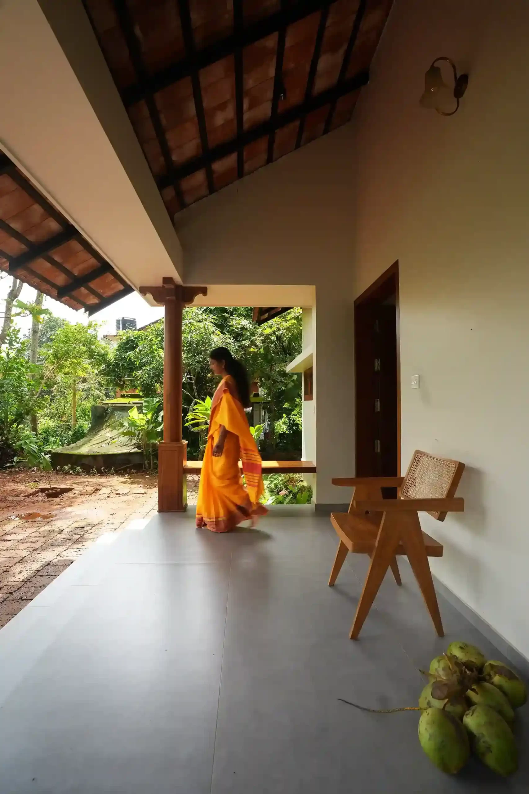 Traditional Kerala house sit-out at Dhara