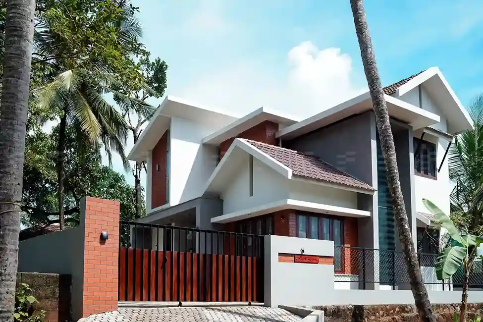 Top residential architects designed this modern exterior with clean lines, natural materials, and inviting proportions.