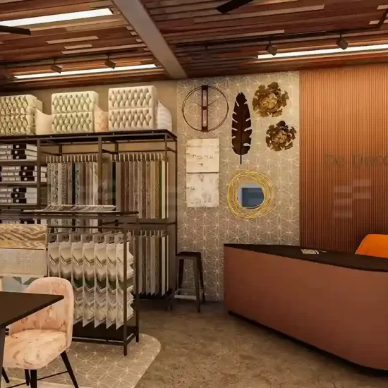 Decor shop interior designed by commercial interior architects in Malappuram