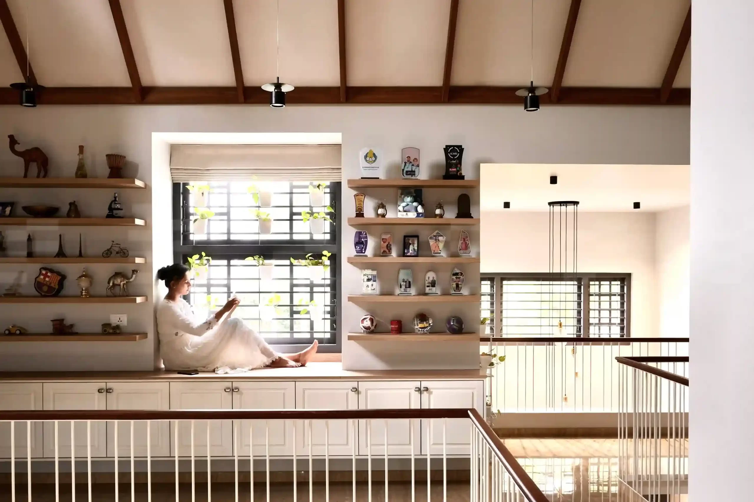 colonial house upper floor interior