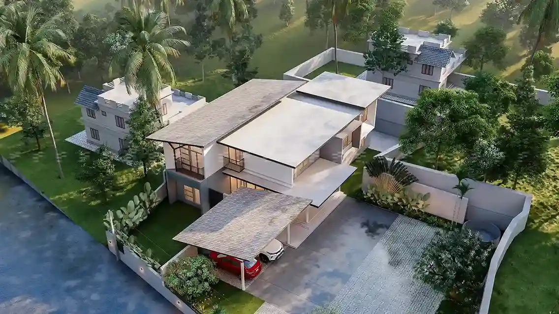 Contemporary home designed by an architectural firm in Malappuram