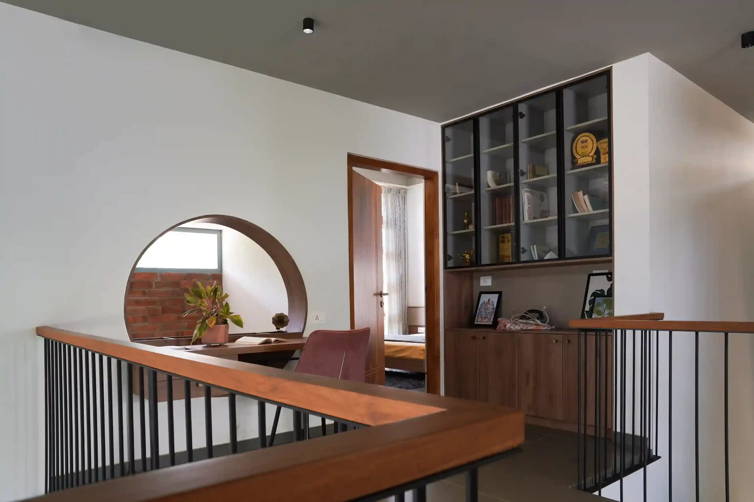 Contemporary house design Kerala first story architectural view