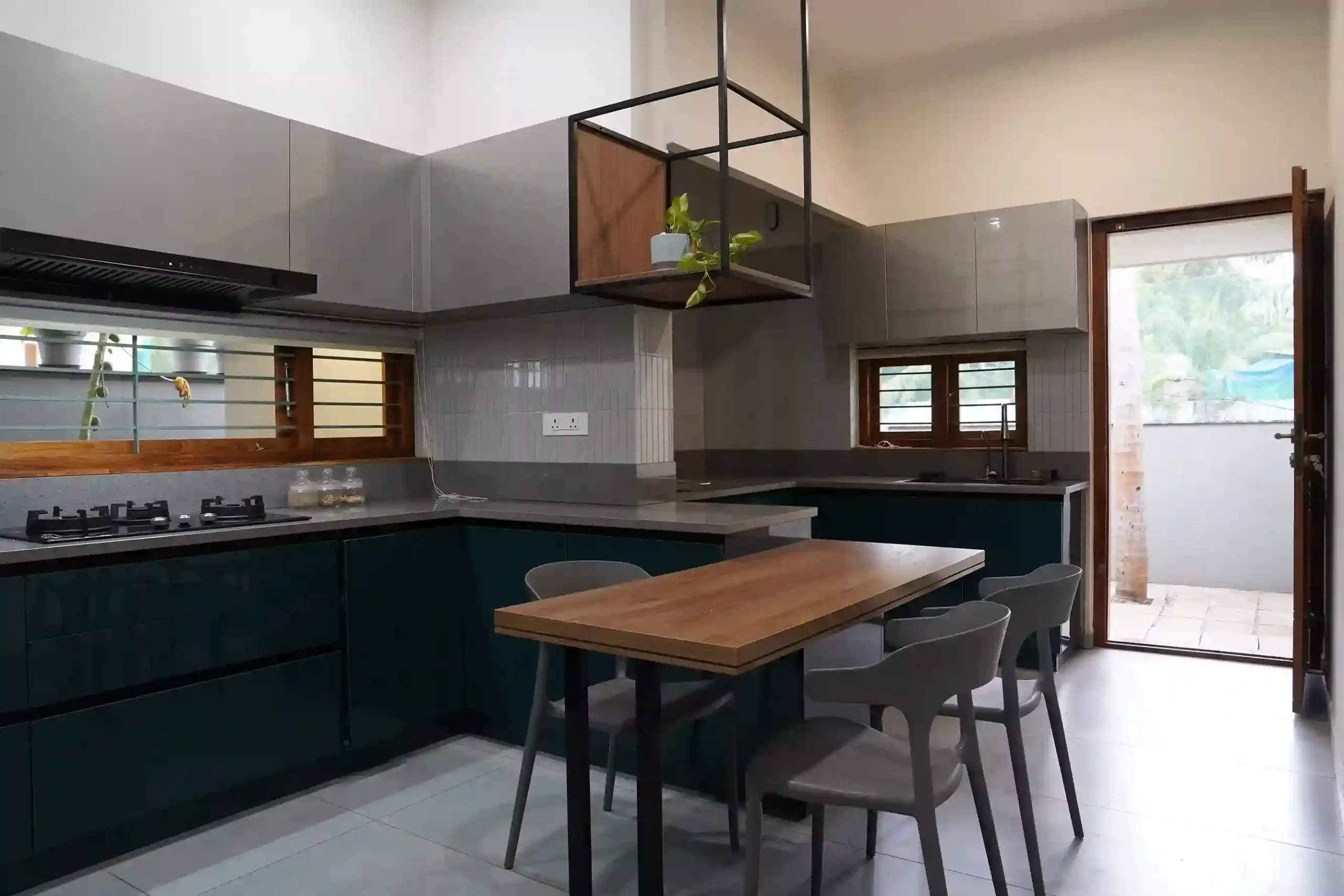 Contemporary house design Kerala modular kitchen interior