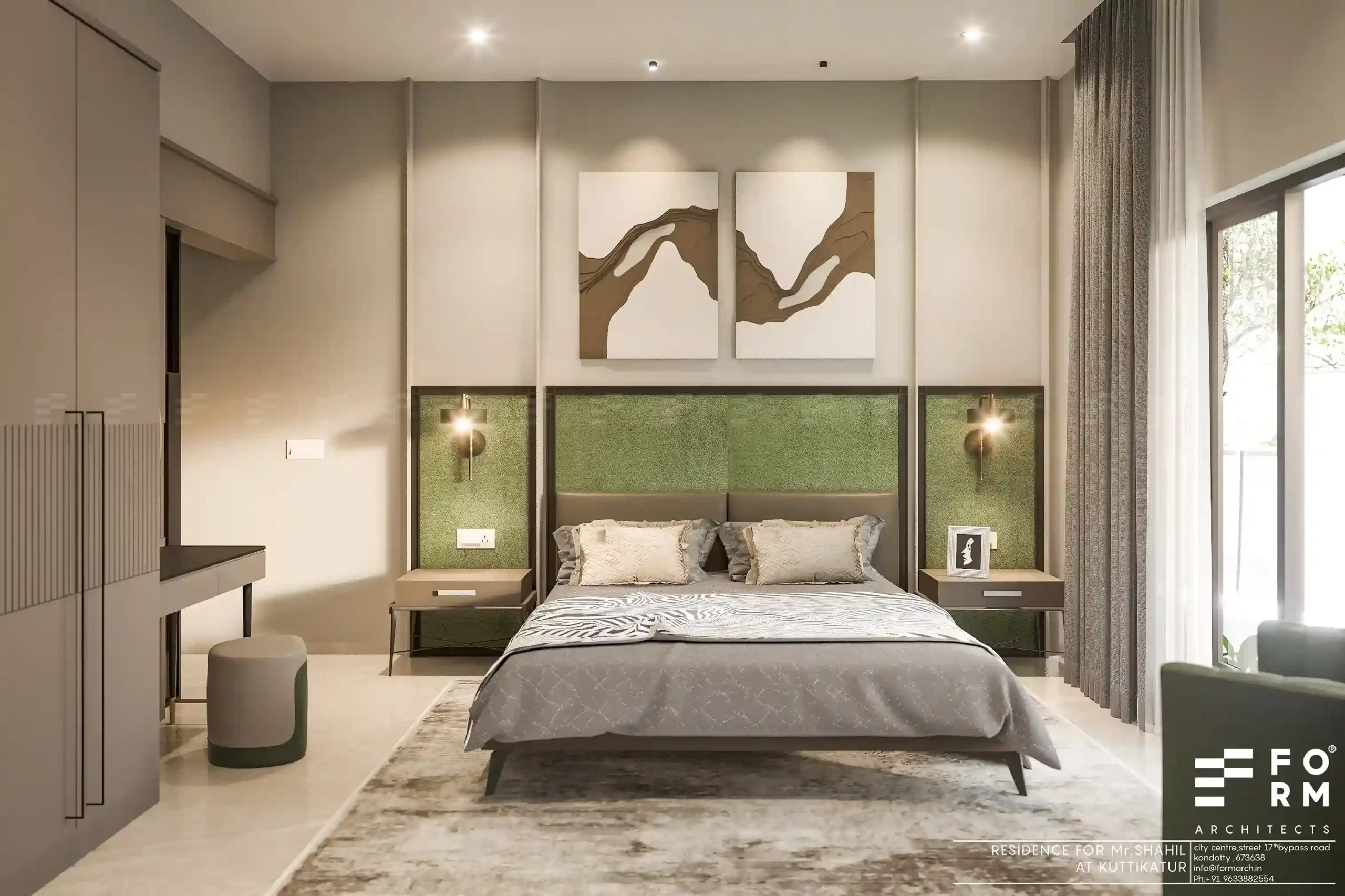bedroom interior design by shahil residence