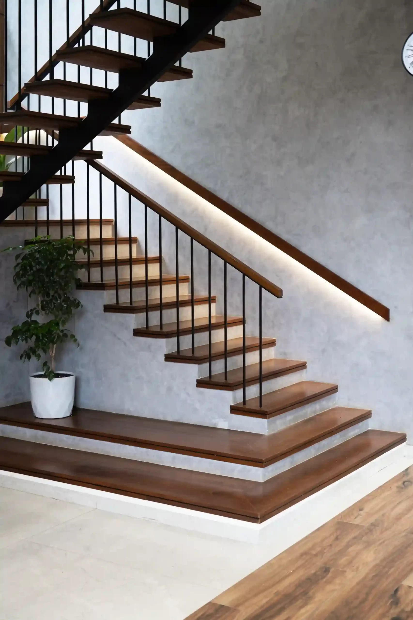 Kymara-The Ancient Forest residence-amir-vettukad-tropical-stair-wood-concrete